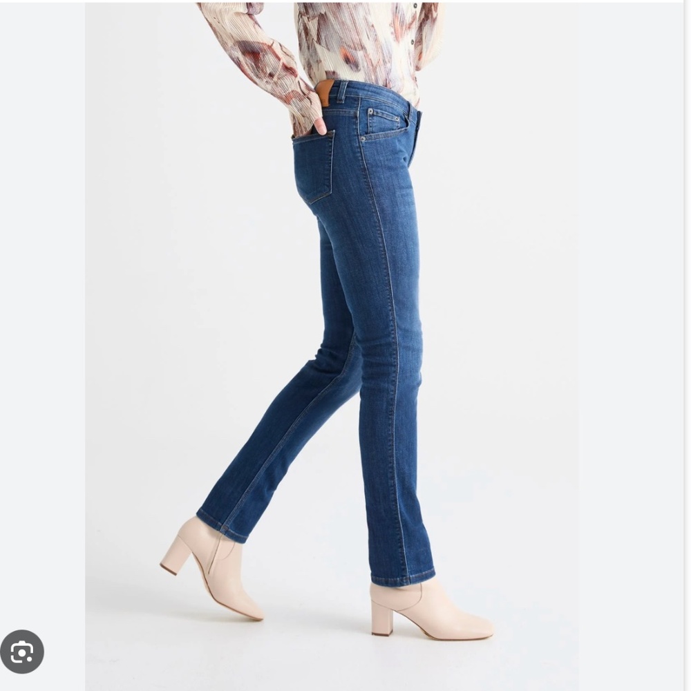 NWT DUER Women's Performance Denim Slim Straight in Medium Stone 27" x 32" - Picture 3 of 4